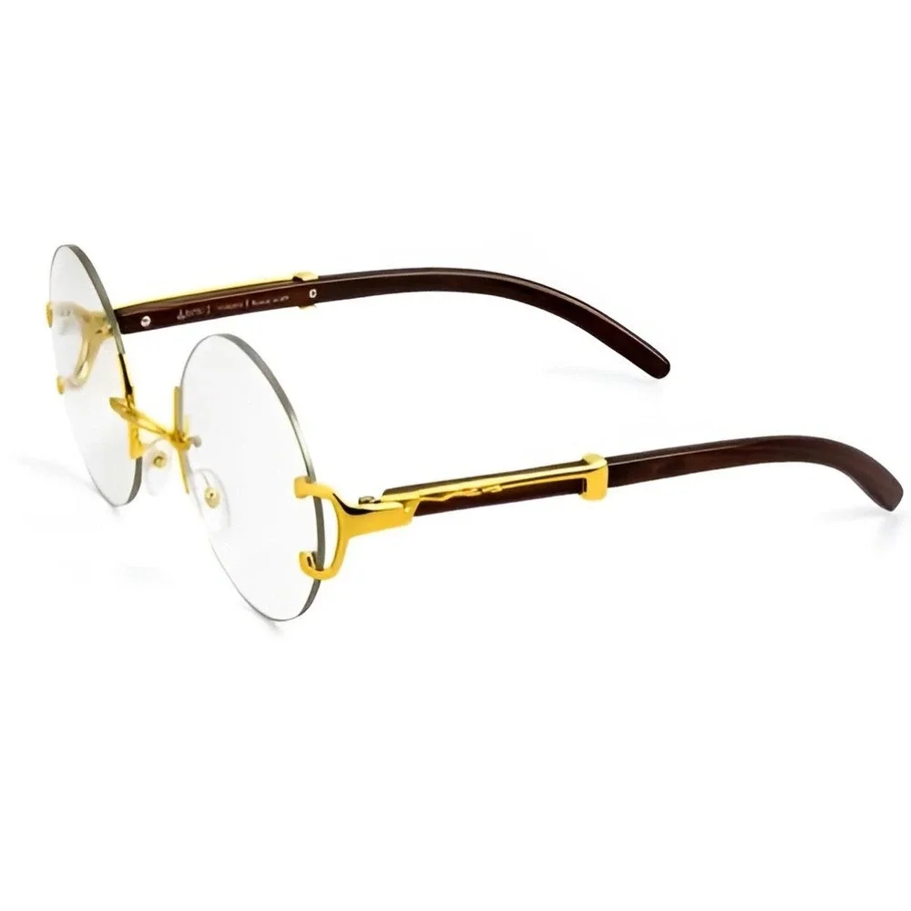 Rimless Round Clear Lens Women Sunglasses Style Buffs Trendy Female‎ Lentes 2026